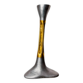 Brutalist candlestick by David Marshall, bronze and aluminium, Spain, 1970s