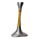 Brutalist candlestick by David Marshall, bronze and aluminium, Spain, 1970s
