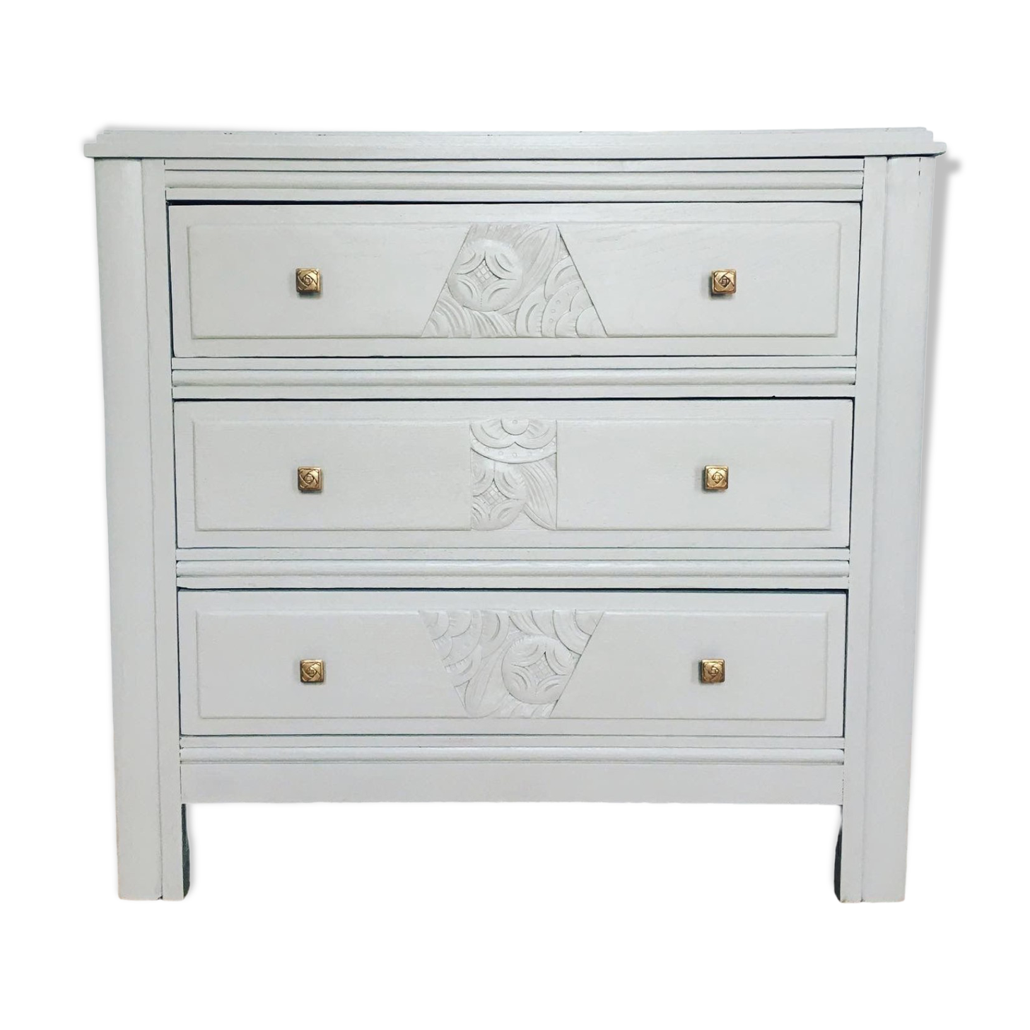 Renovated vintage art deco chest of drawers