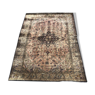 Tapis d'orient persan iran ghoum soie 142 x 205 cm