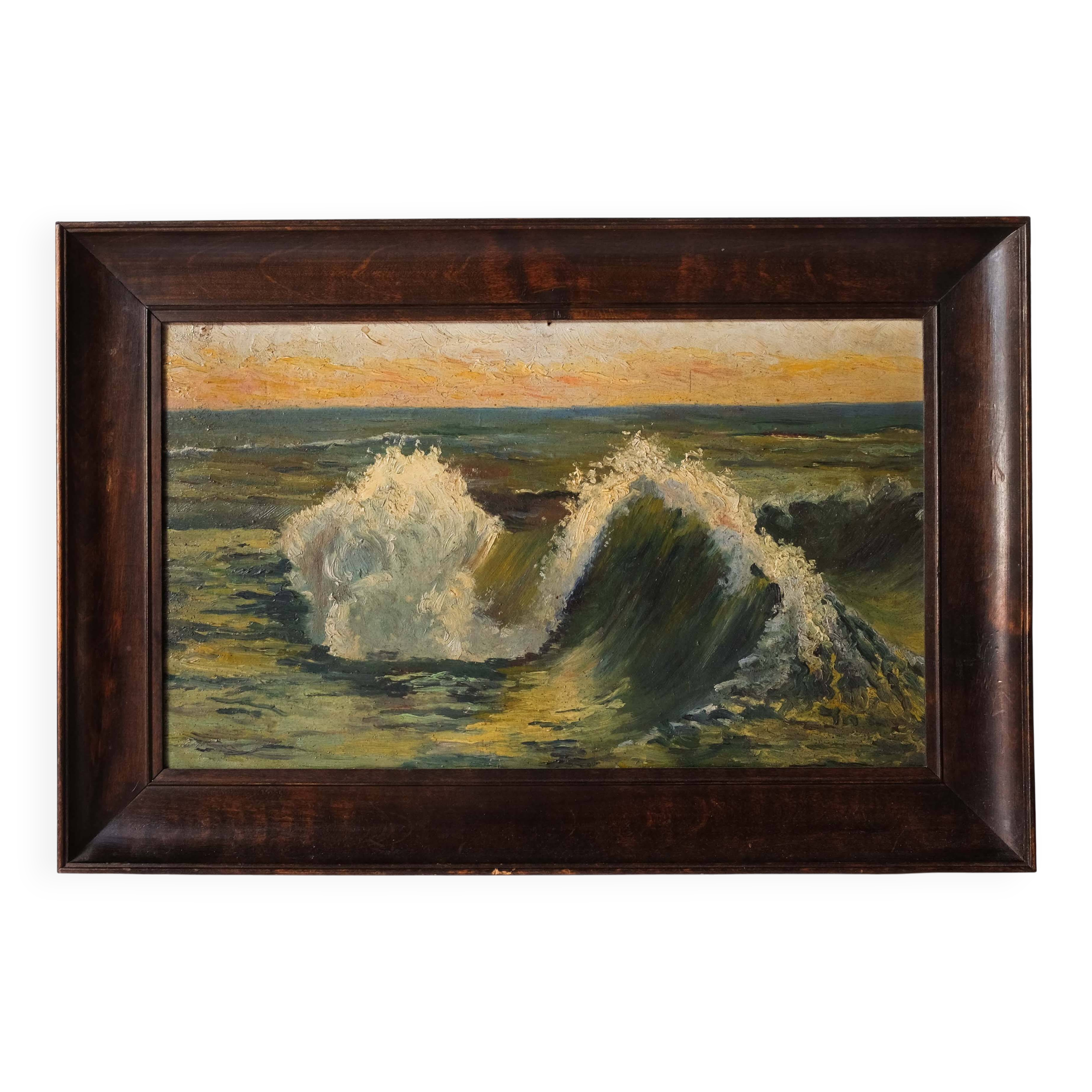 The Wave, Sea Old Painting