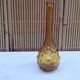 Amber soliflore vase, vintage from the 70's - H 34 cm