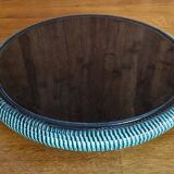 Vintage black and green ceramic trivet
