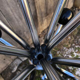 Chromed metal coat rack