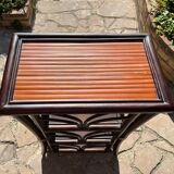Shelf on rattan legs