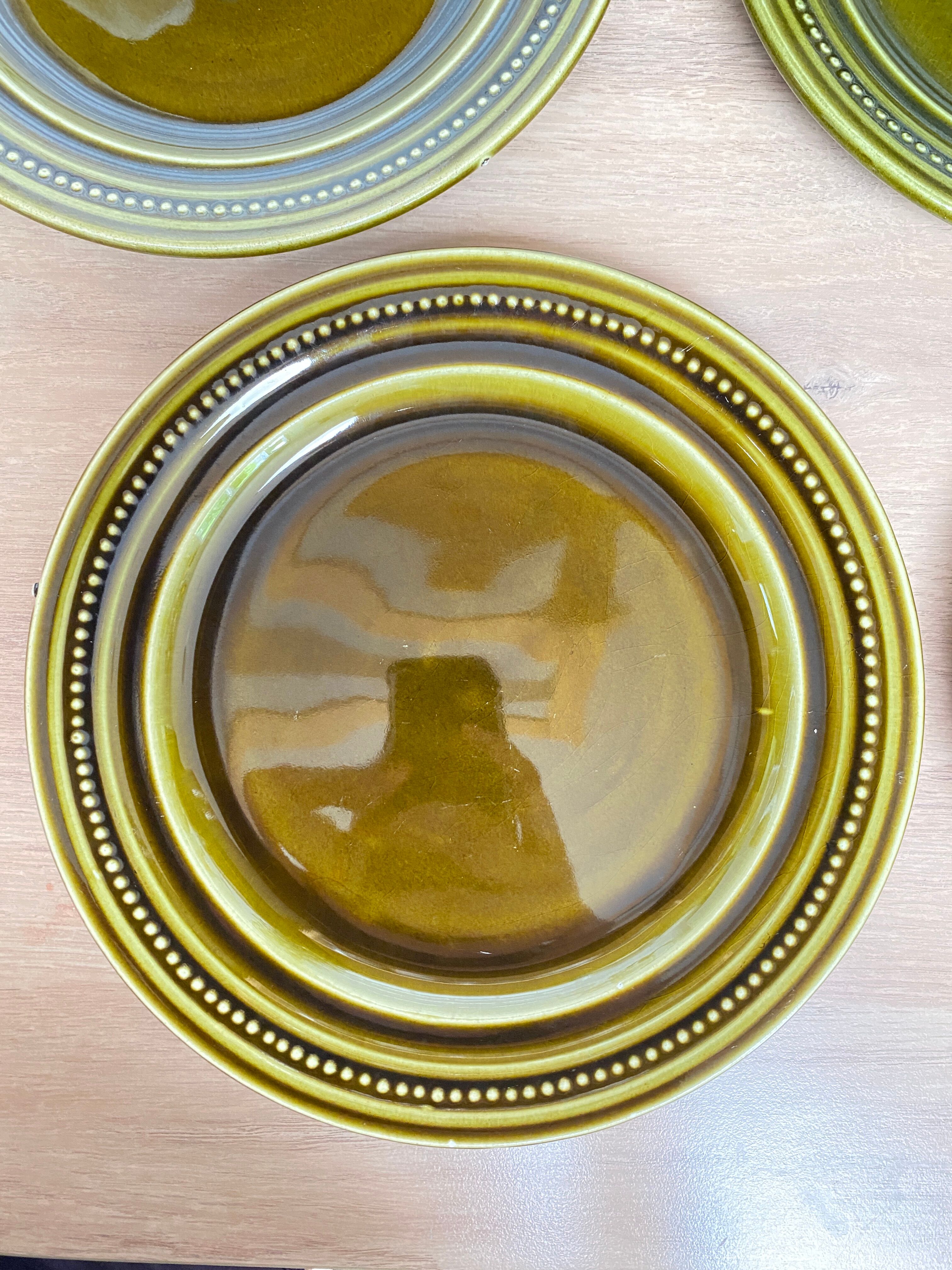 Set of 6 dessert plates in earthenware of St Amand