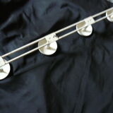Coat rack in white lacquered metal 70s 4 patères