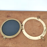 Mirror brass window diameter 30cm
