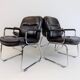 Set of 4 leather office chairs by Grahl