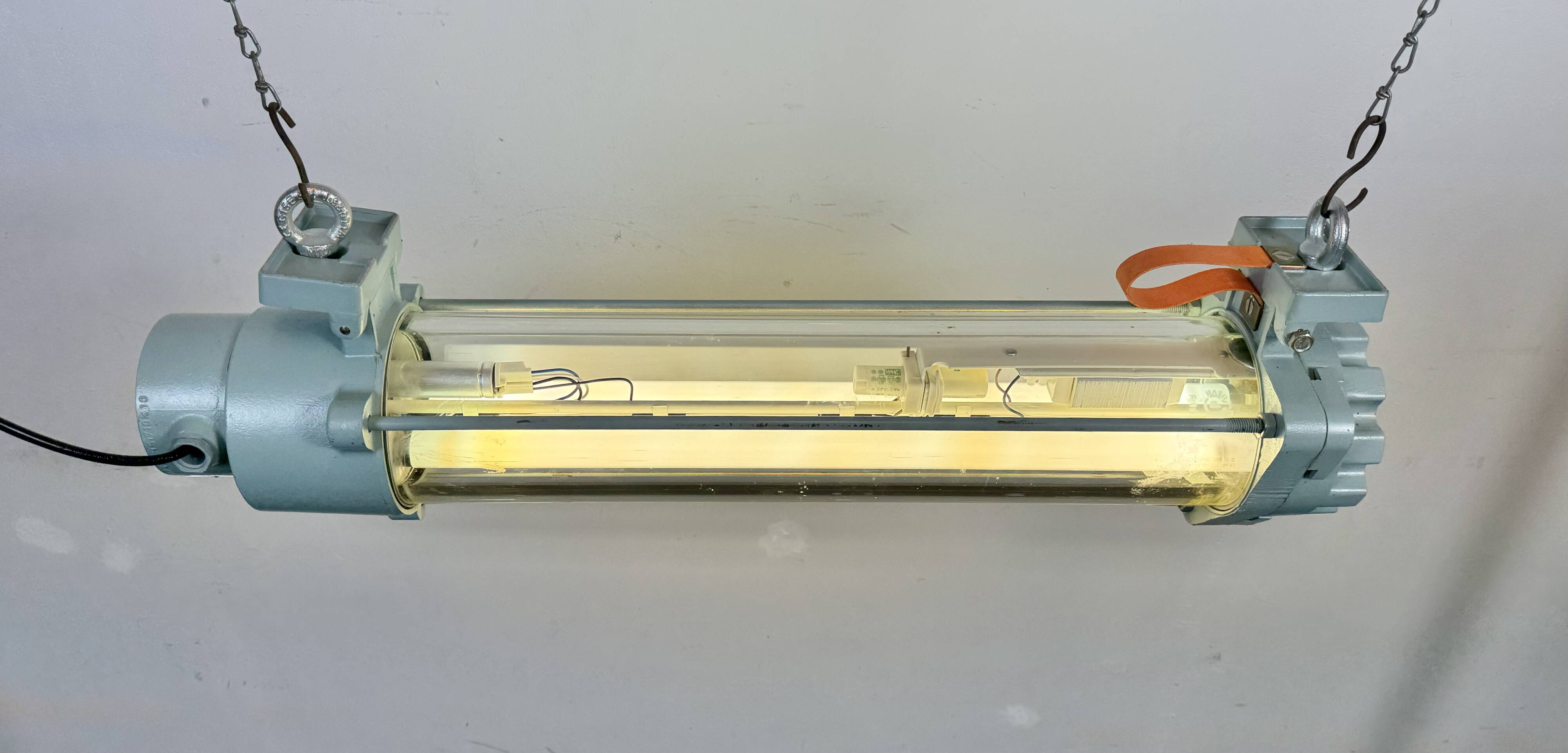 Industrial East German Fluorescent Tube Light From Leuchtenbau Wittenberg, 1980s