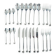 Vintage 24-piece stainless steel cutlery set with spiral handles