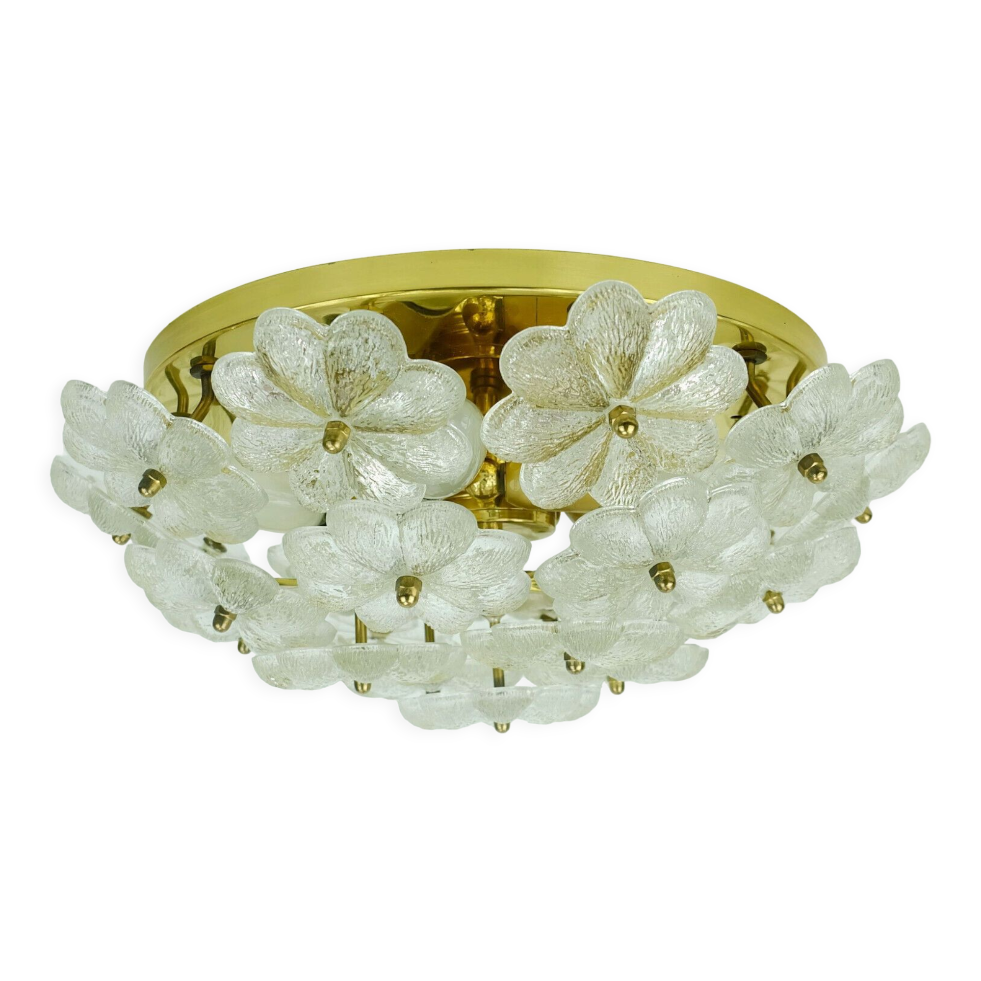 Mid century glass blossoms ceiling fixture 1960s ernst palme