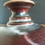 Signed ceramic fruit bowl on foot