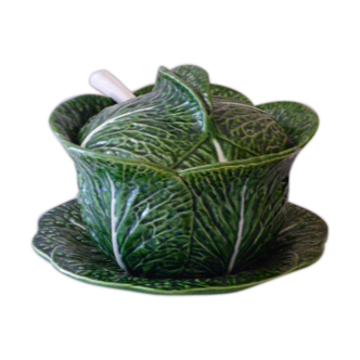 Service enamelled ceramic cabbage, vintage 1950/60