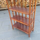 Vintage rattan shelf 4 levels – rattan bookcase