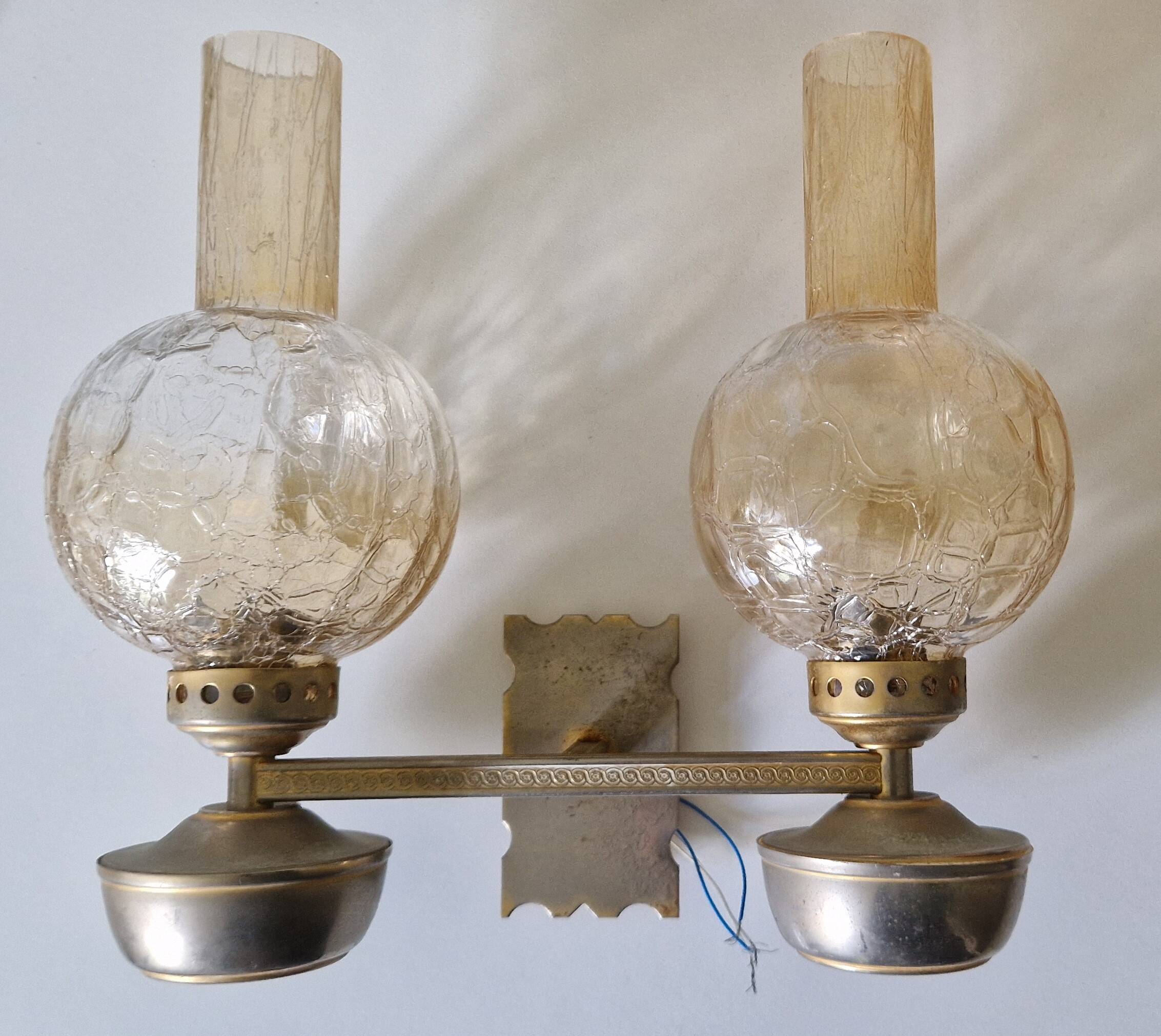 Ensemble de 3 appliques baroques, rétro années 1960
