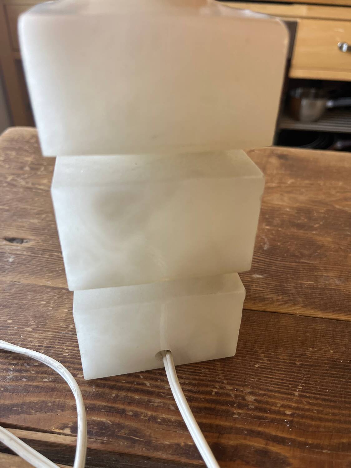 Art Deco marble bedside or living room lamp