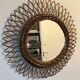 Joli miroir soleil en rotin vintage – tressage à boucle