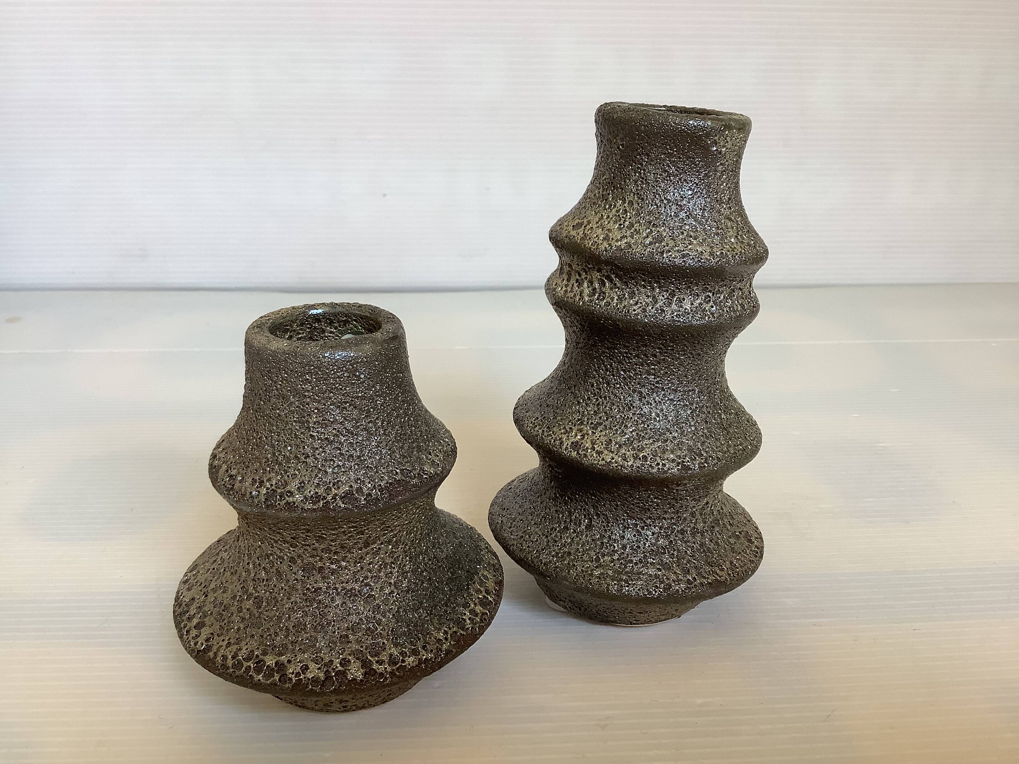 Pair of small vase candlesticks