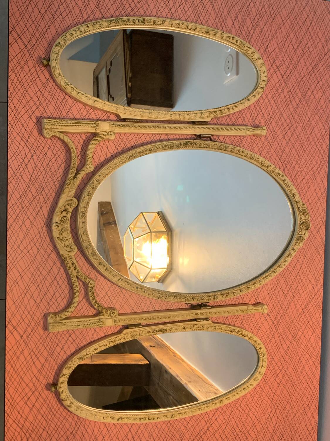 Miroir triptyque de coiffeuse