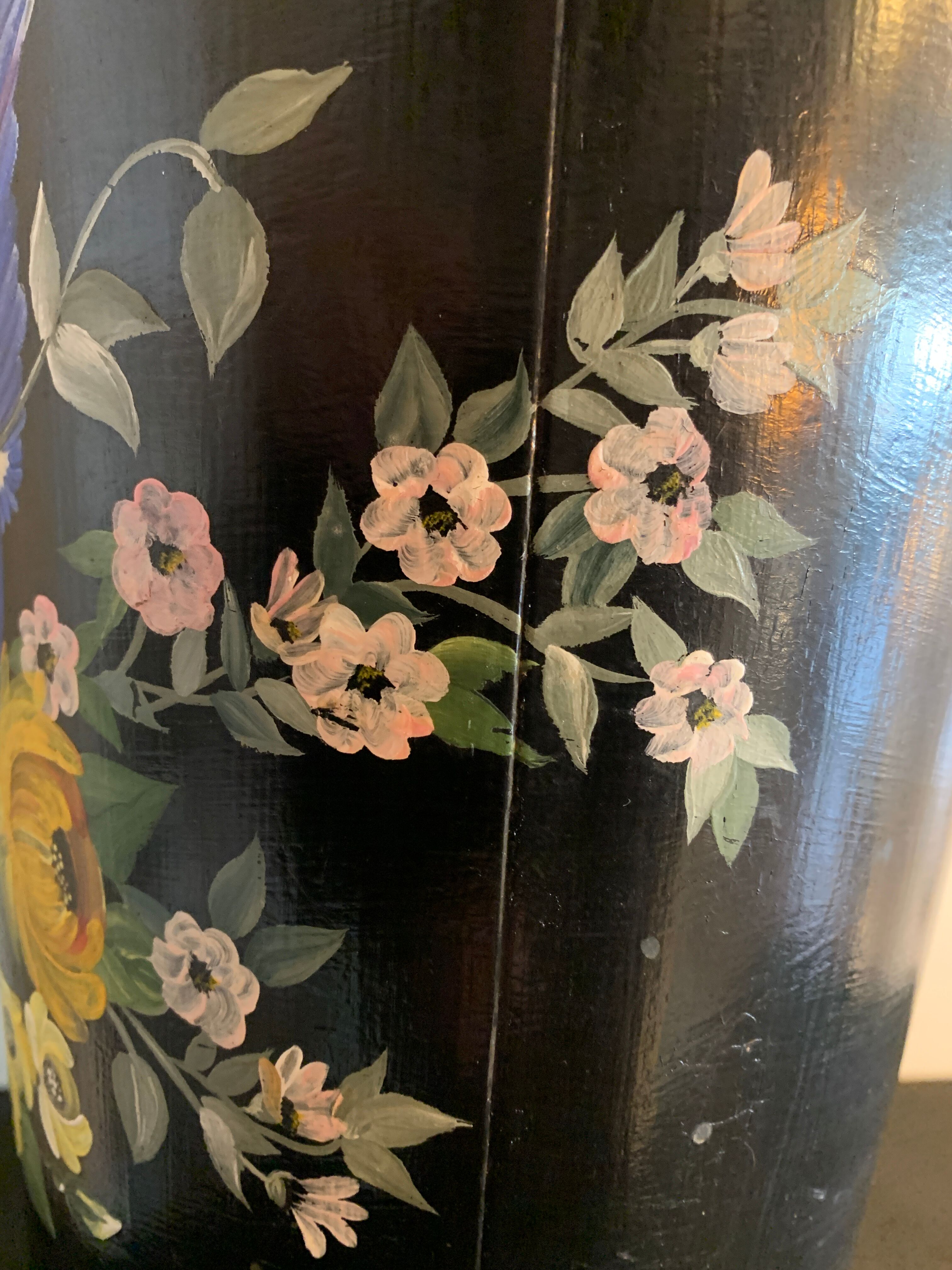 Napoleon III painted sheet metal umbrella or paper basket