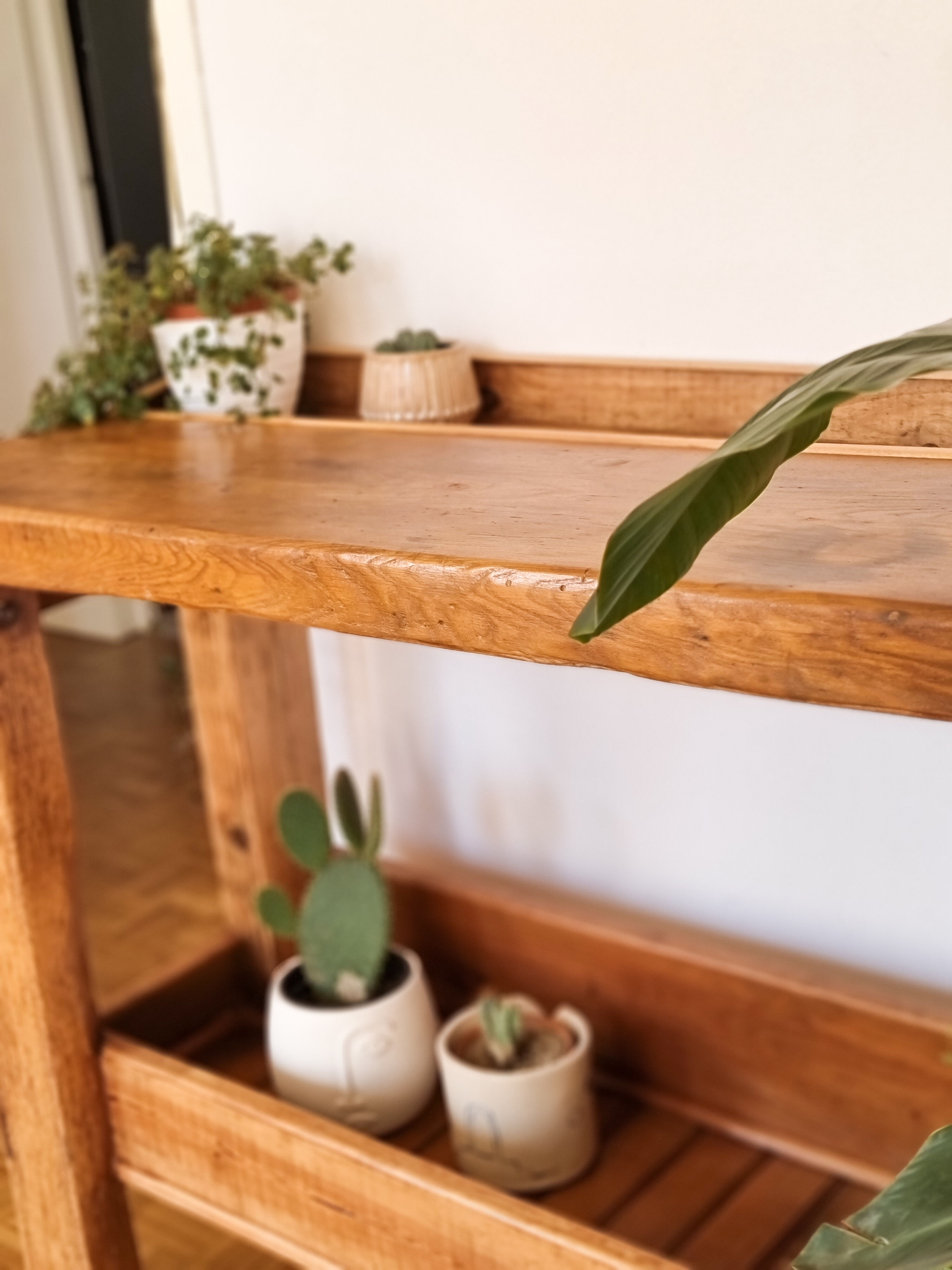 Solid oak workbench early XX th