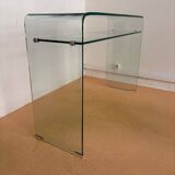 Console/bureau en verre trempé