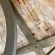 Oval table roche bobois in marble and chrome steel of the 70s