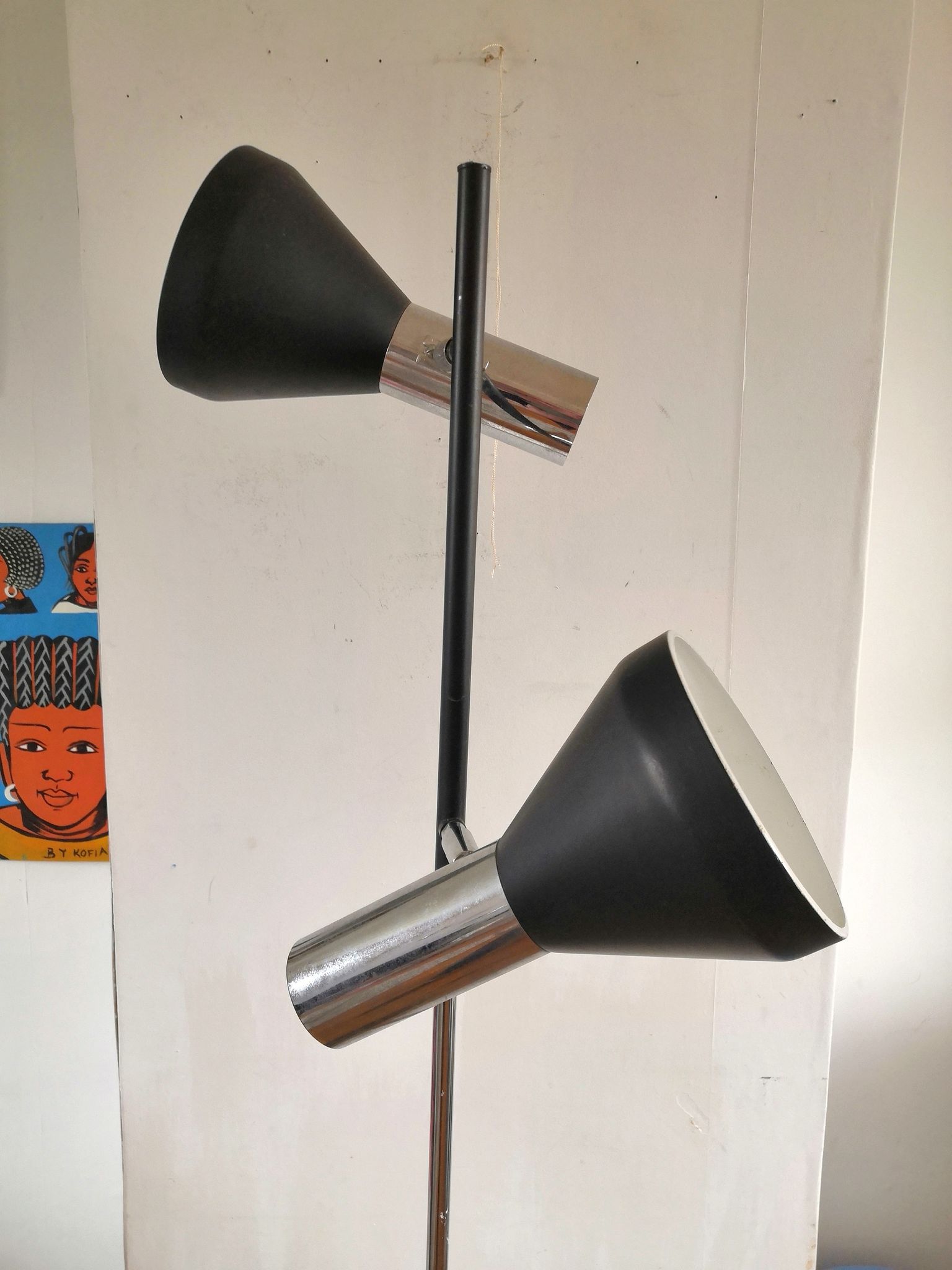 Lampadaire Koch et Lowy pour OMI design années 70