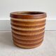 Vintage brown ceramic planter