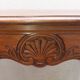 Flat desk, one-drawer table, nineteenth century carved walnut top in Louis XV style