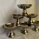 Set of 6 stainless steel ice cream bowls by Guy Degrenne with matching spoons.
