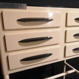 Small console/cabinet serving table from a dental/medical practice from the 1950s.