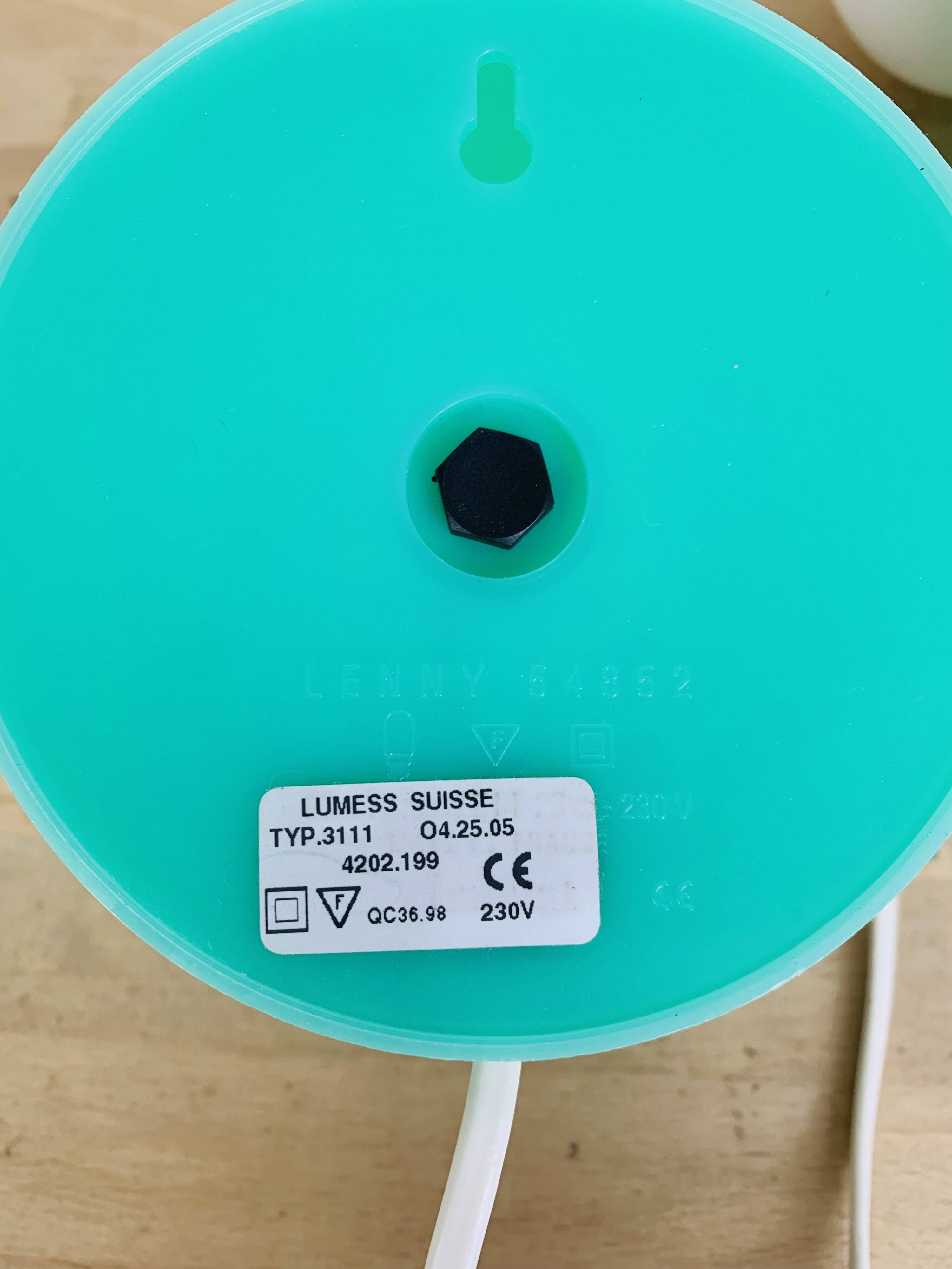 Paire de lampes boules style memphis, années 80