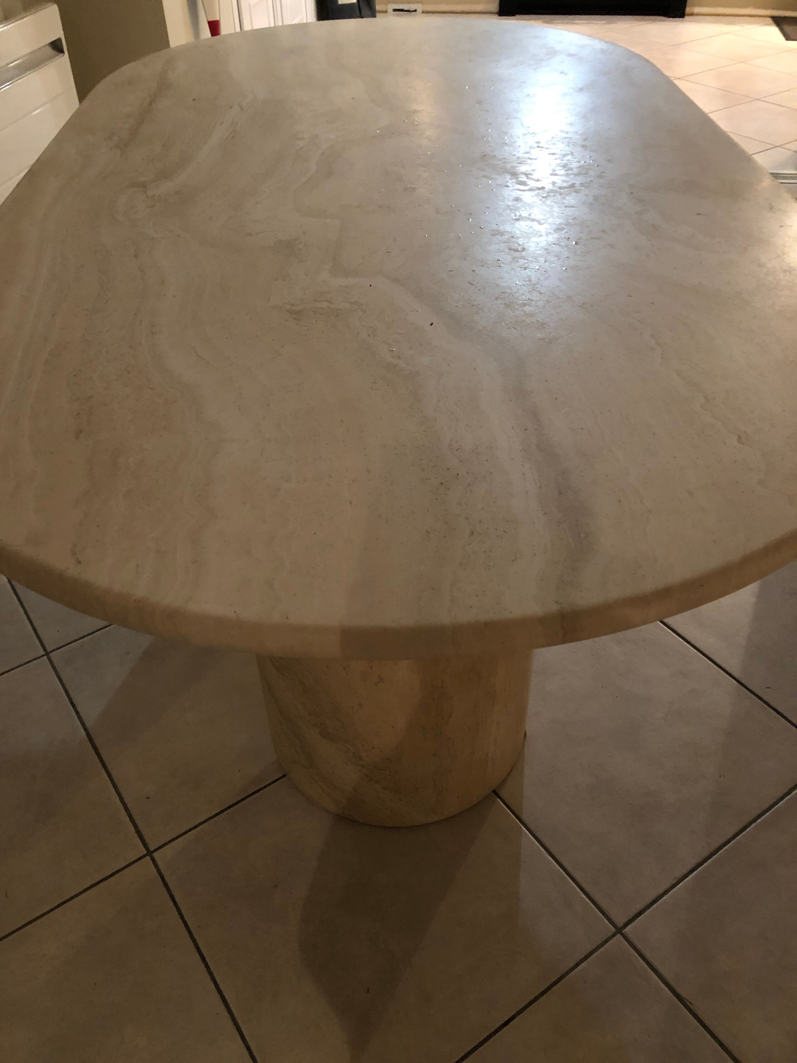 Travertine table