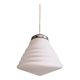 Art Deco conical pendant light in white opaline, 1920s-30s