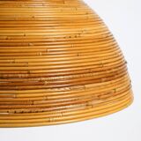 Italian 1970s bamboo ceiling pendant lamp | Ø 72 cm | Vivai del Sud