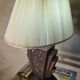 Large Art Deco lamp in V opaque molded glass, 46x33 in its juice,