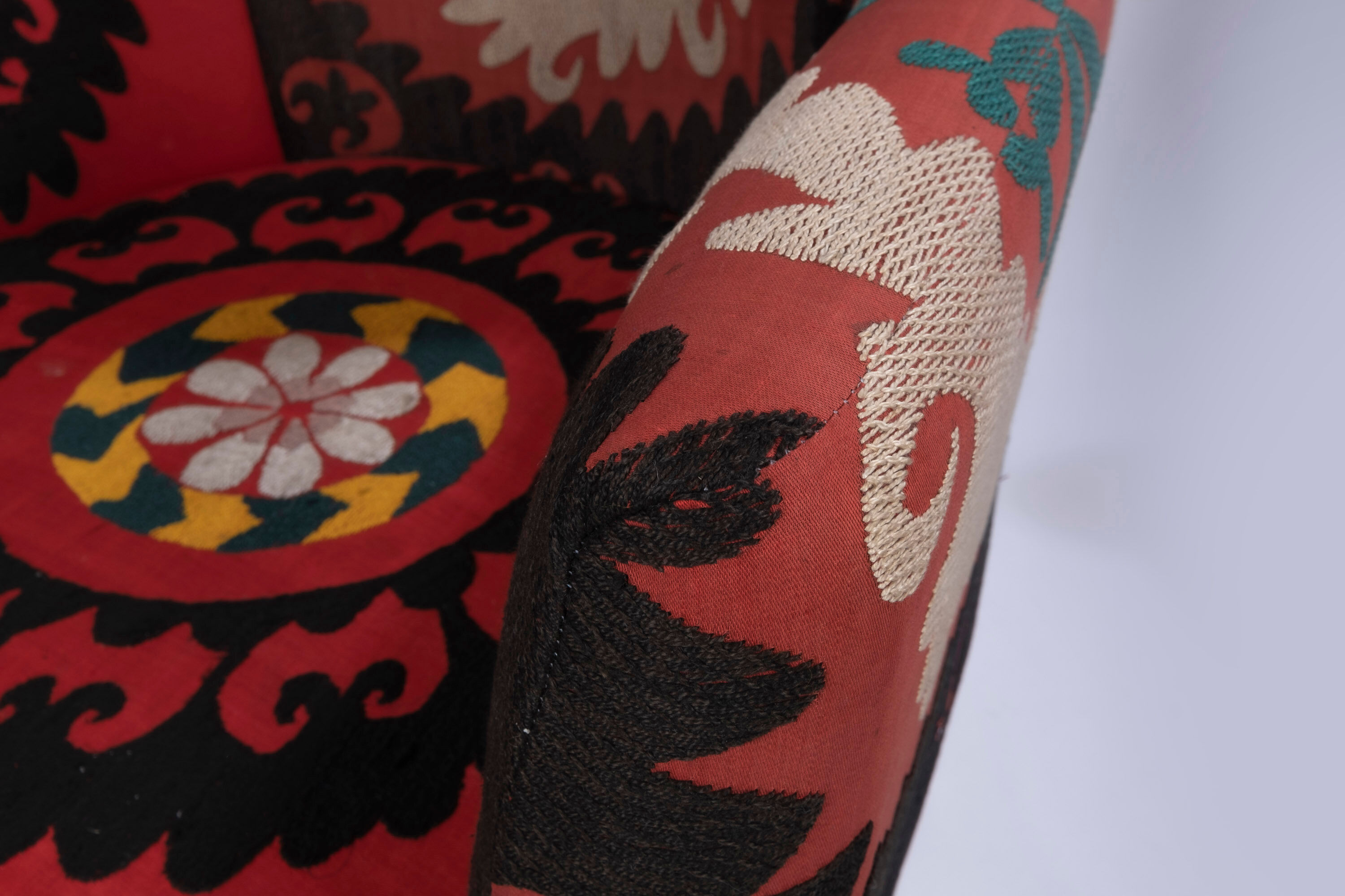 Unique Suzani Armchair Ethnic Bergere