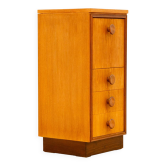Mid century chimney chest of drawers by UP Závody, 1958