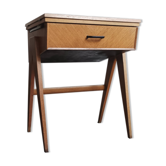 Bureau meuble d'appoint pied compas 50/60s