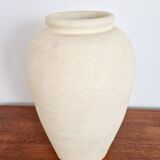Matte cream clay vase