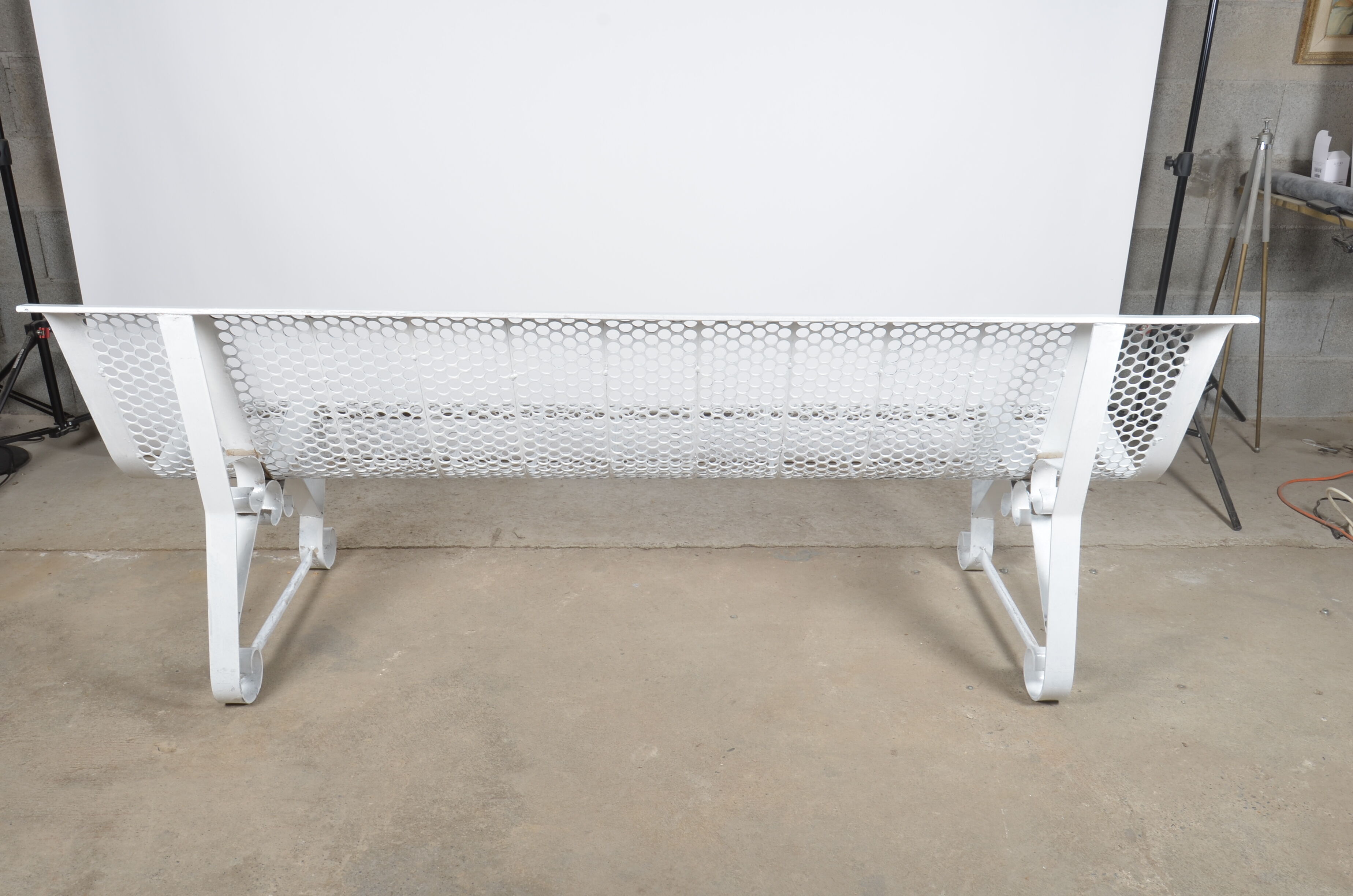 Metal garden bench René Malaval