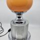 Diderot Delmas lamp in orange opaline with chrome base France 1970 Vintage