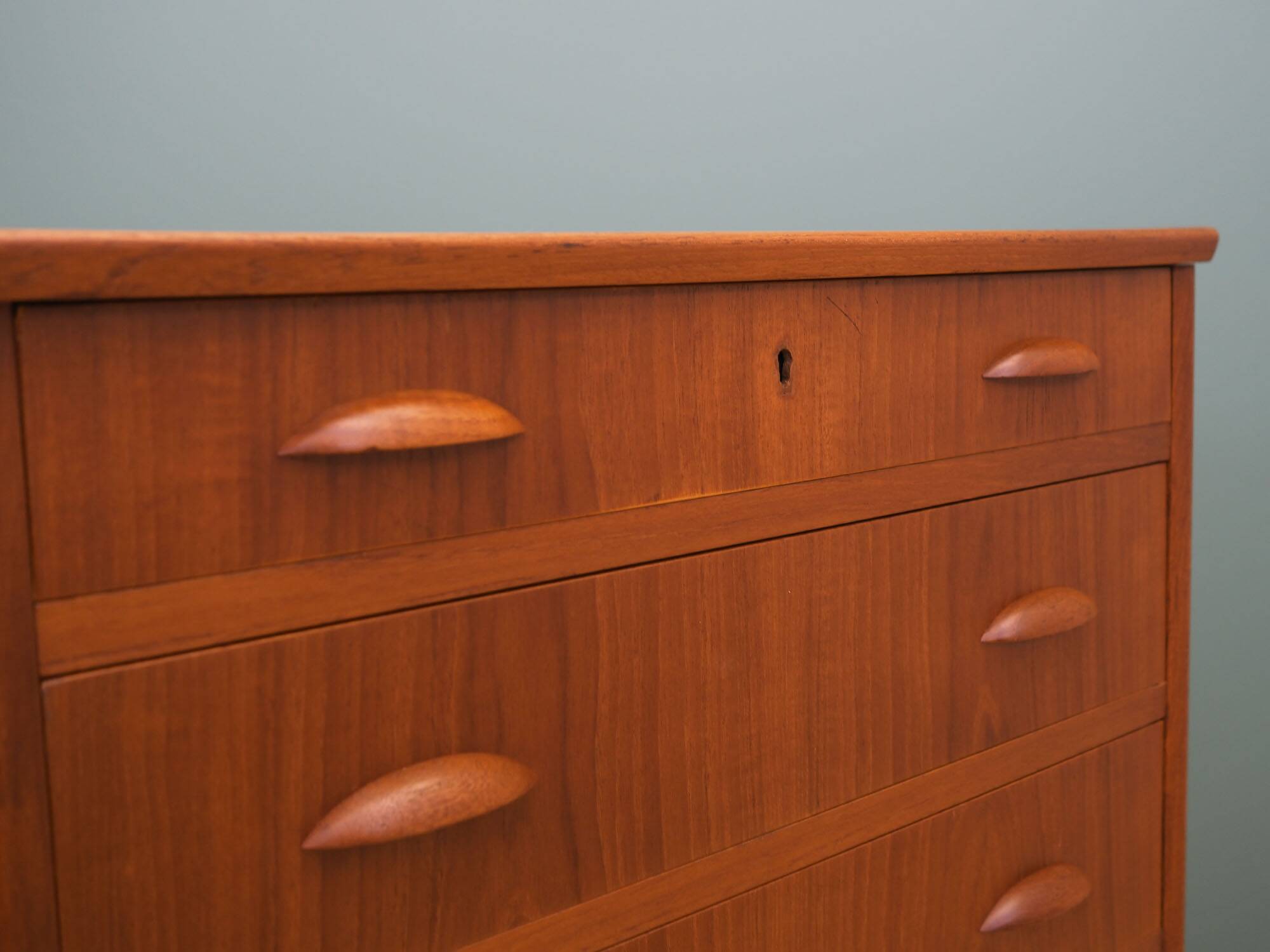 Teak chest of drawers, Danish design, 1970s, production: Denmark
