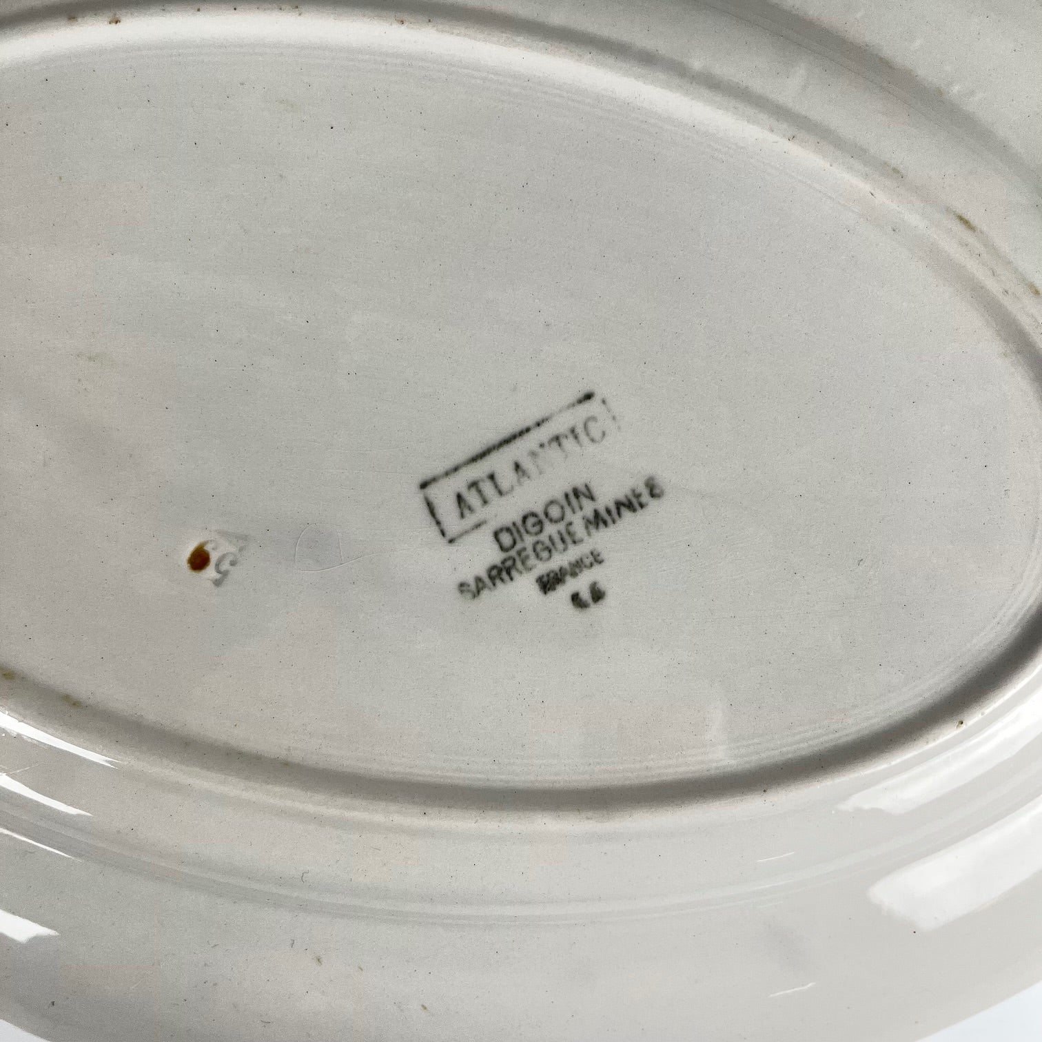 Oval dish Digoin-Sarreguemines "Atlantic", 1950-70