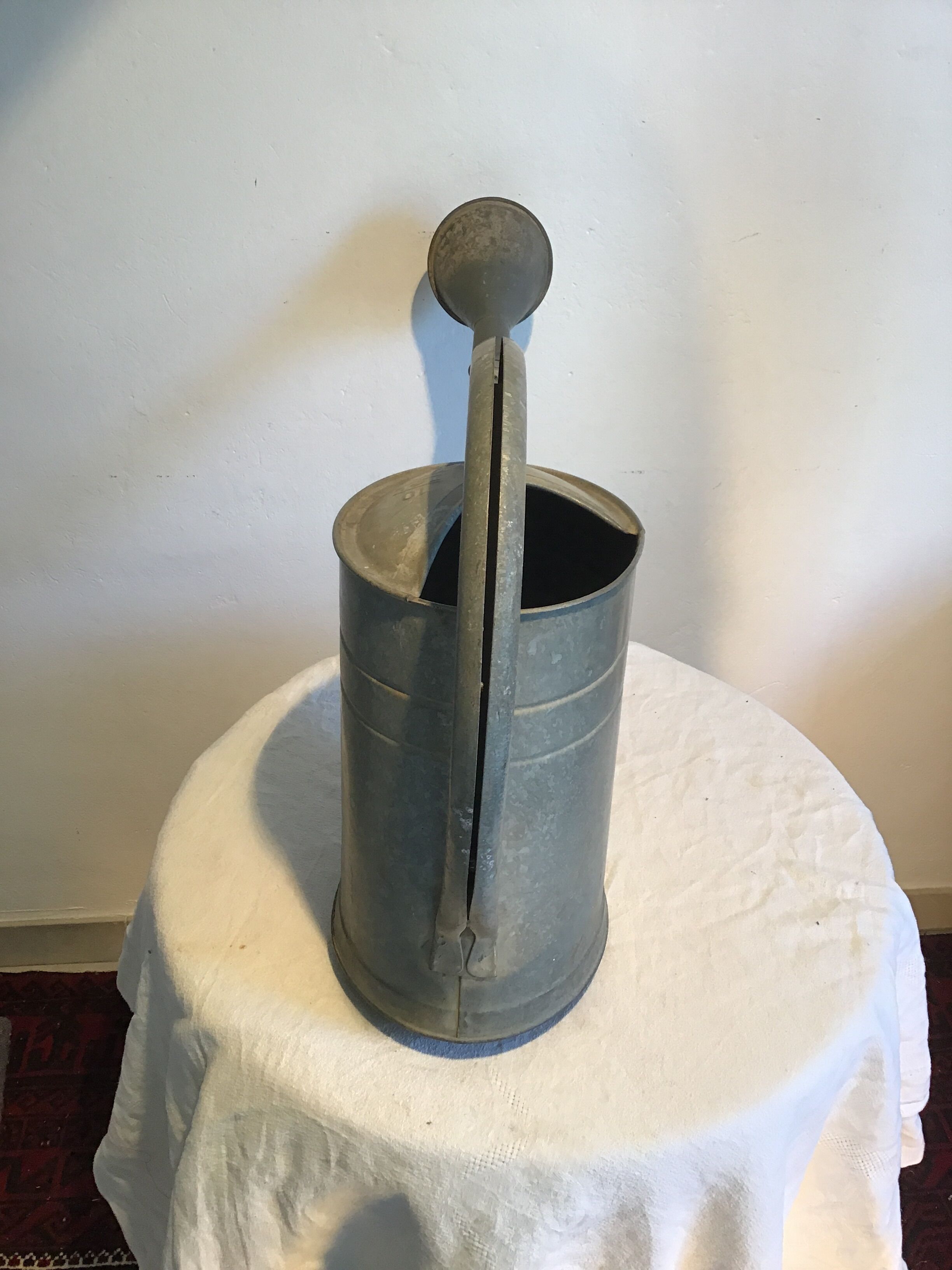 Ancient zinc watering can