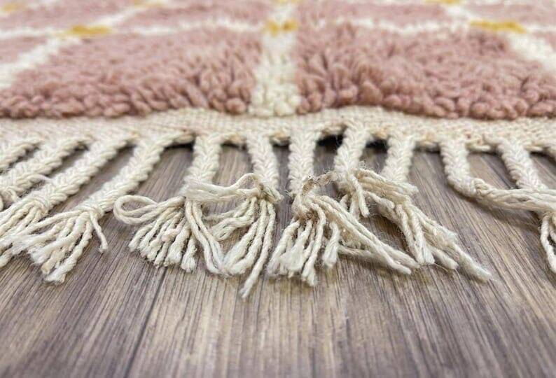Authentic handwoven natural wool rug size 150/250 cm
