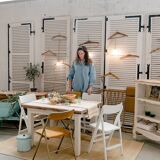Vintage rattan headboard