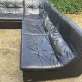 Incanto Italy modular corner sofa in brown leather